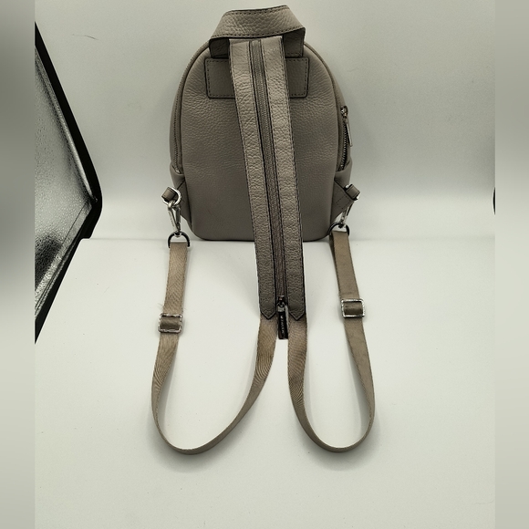 Michael Kors Erin Grey Convertible Mini Pebbled Leather Backpack - Picture 6 of 9